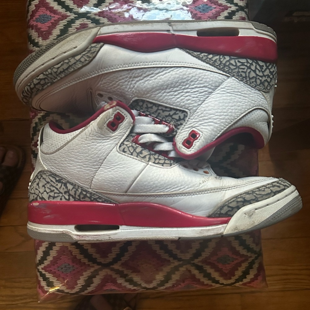White and Red Sneakers